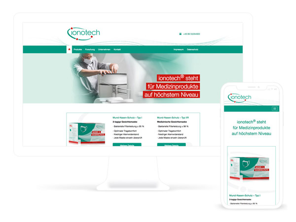 Medizinprodukte-Webseite // Webdesign München