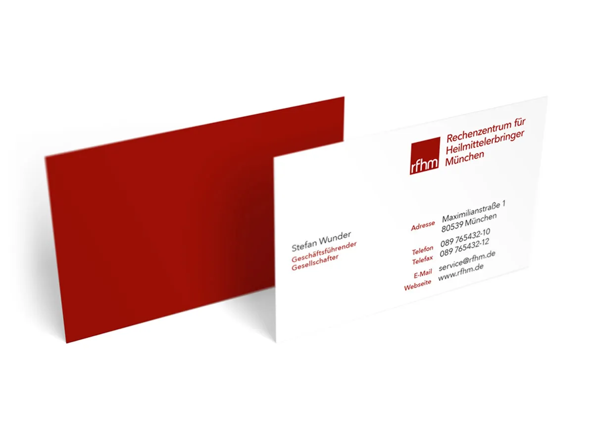 Corporate Design Visitenkarten Abrechnungszentrum München