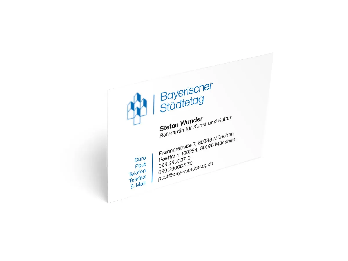 Corporate Design Visitenakrte Verband München