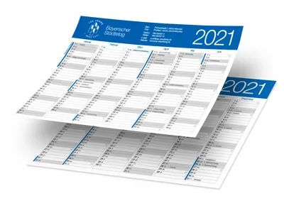 Jahreskalender, Kalenderdesign // Printdesign München