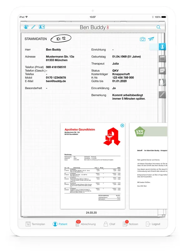 Praxis-App // UI-Design München