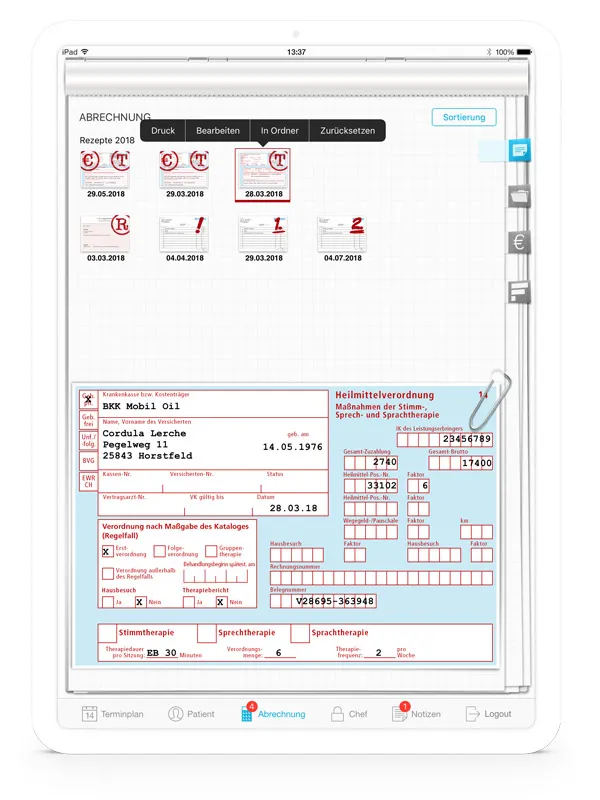 Praxis-App // UI-Design München