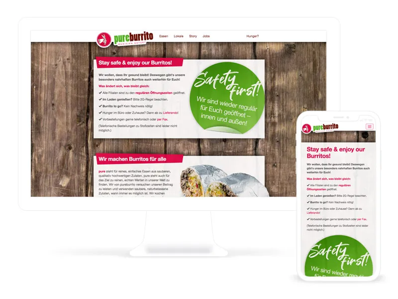 Restaurant-Webseite // Webdesign München