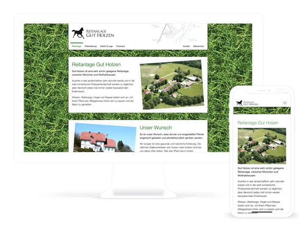 Pferdehof-Webseite // Webdesign München