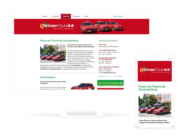 Fahrschul-Webseite // Webdesign München