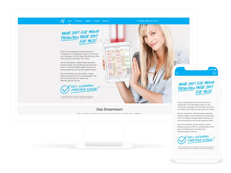 Softwarehersteller-Webseite // Webdesign München