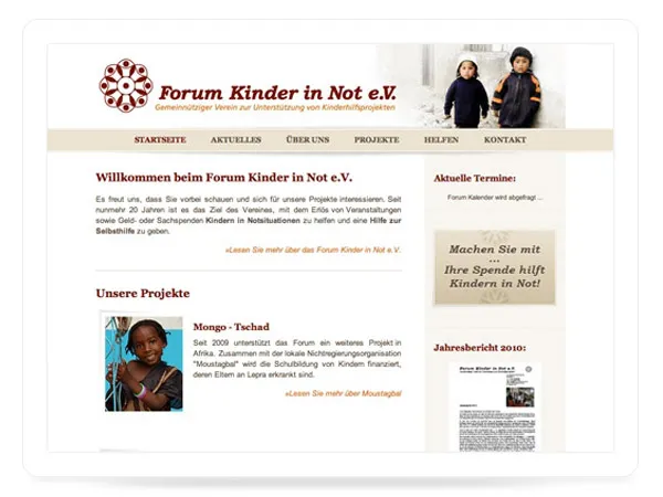 Vereins-Webseite // Webdesign München