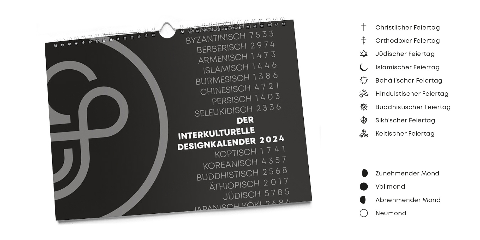 Der interkulturelle Designkalender 2024 // Grafikdesign München