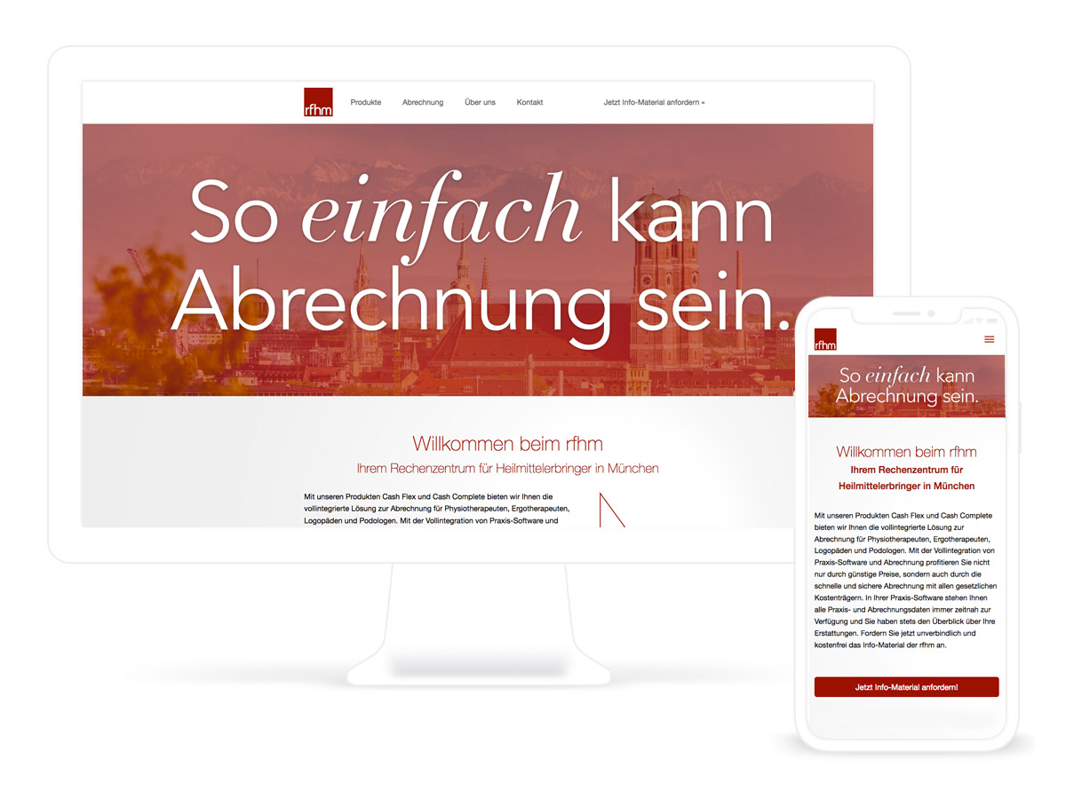 Corporate Design Webdesign Abrechnungszentrum München
