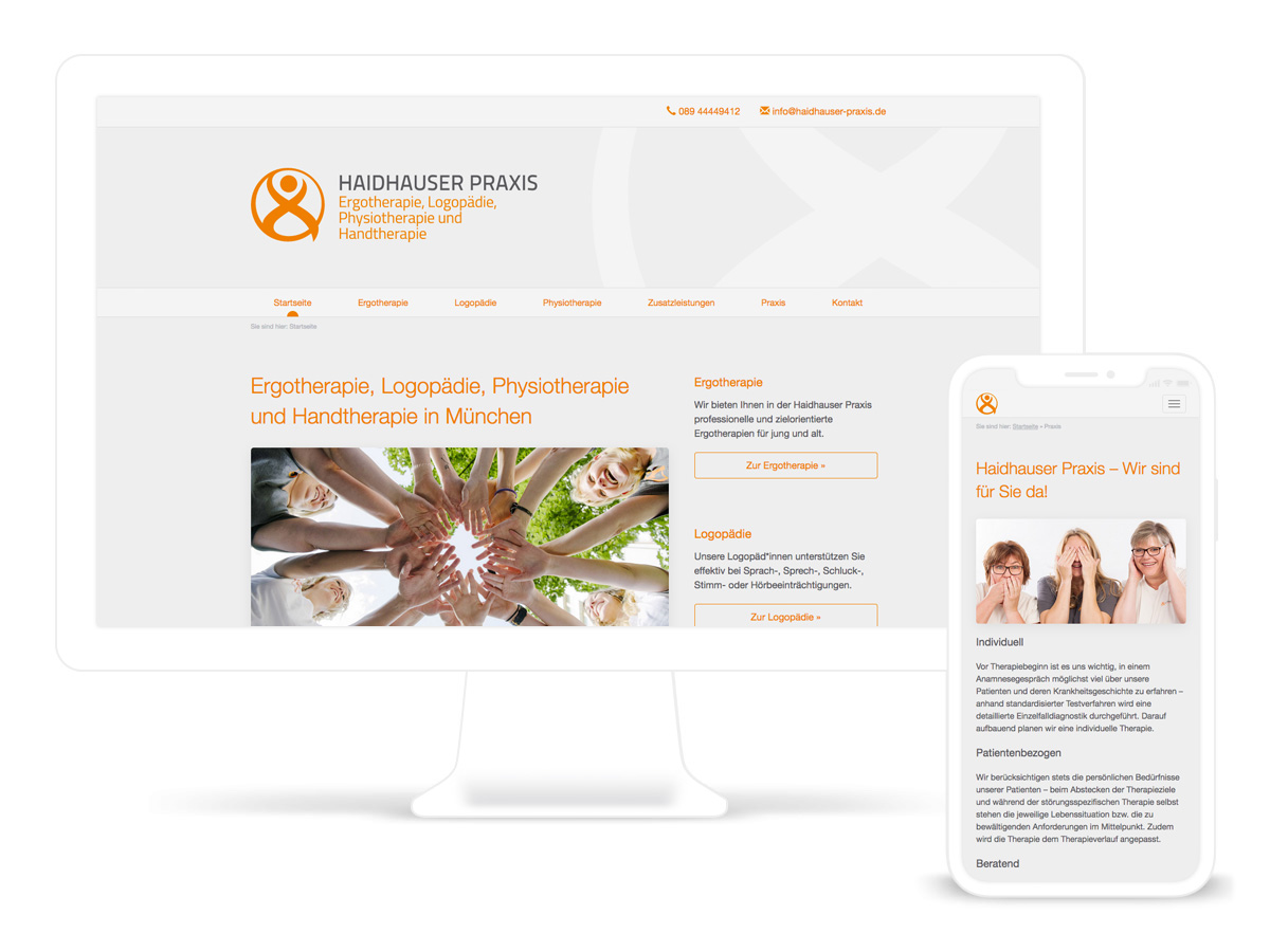 Corporate Design Webdesign Praxis München