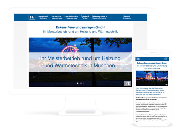 Heizungsbauer-Webseite // Webdesign München