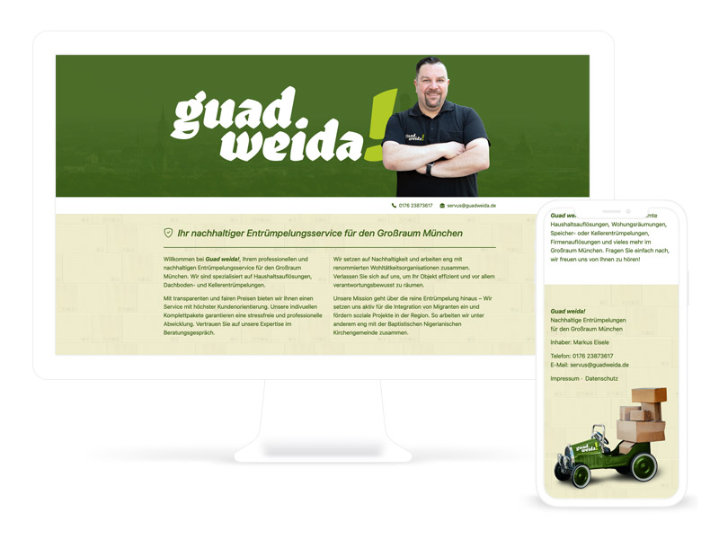 Entrümpelungs-Webseite // Webdesign München